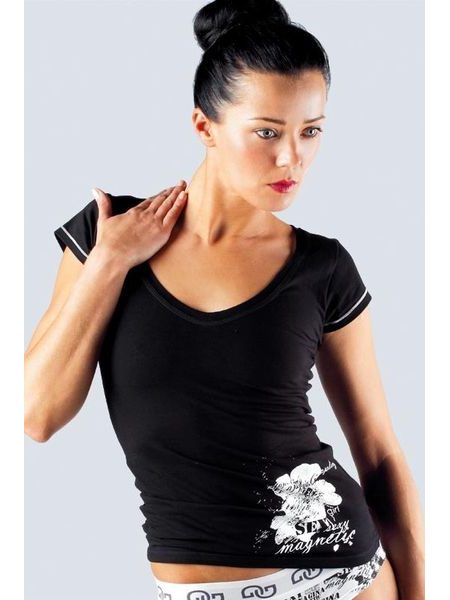 Dámské tričko s krátkým rukávem Rousien 18035P - černá