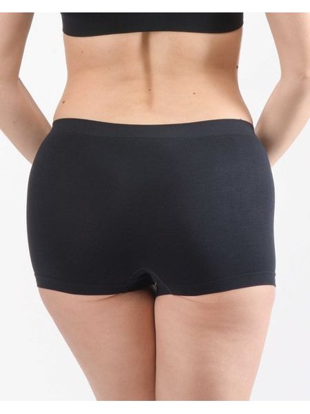 Boxerky s krátkou nohavičkou EcoBamboo - Černá