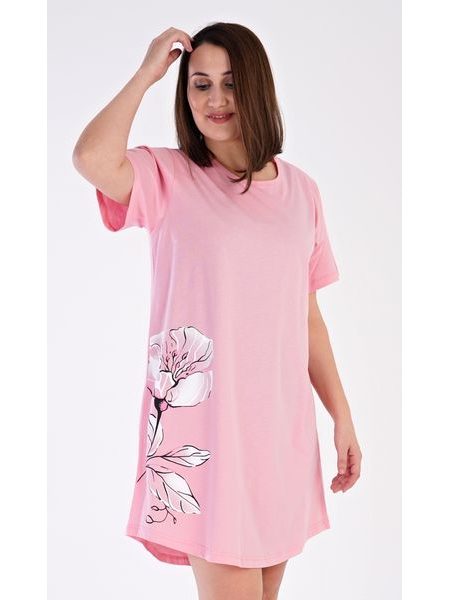 Dámská noční košile s krátkým rukávem Nicol - světle lososová