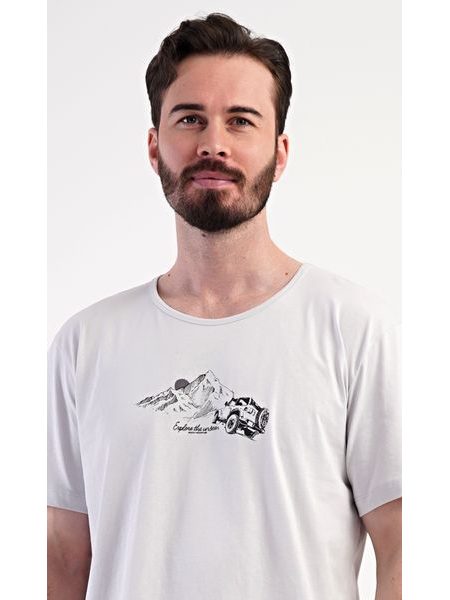 Pánské pyžamo šortky Explorer - světle šedá