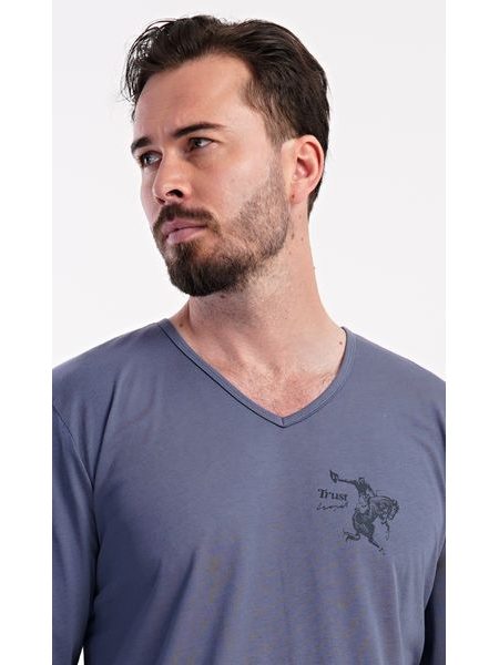 Pánské pyžamo dlouhé Paul - tmavě šedá