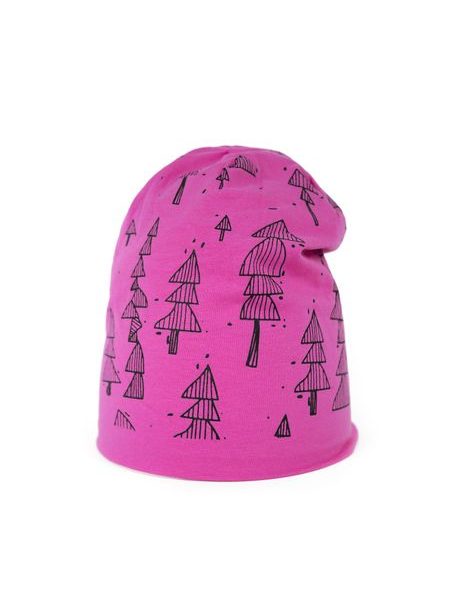 Dětská čepice se stromky modrá