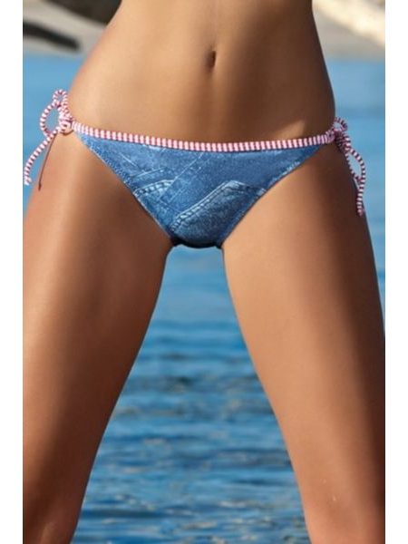 Plavkové kalhotky Ines s džínovým vzorem