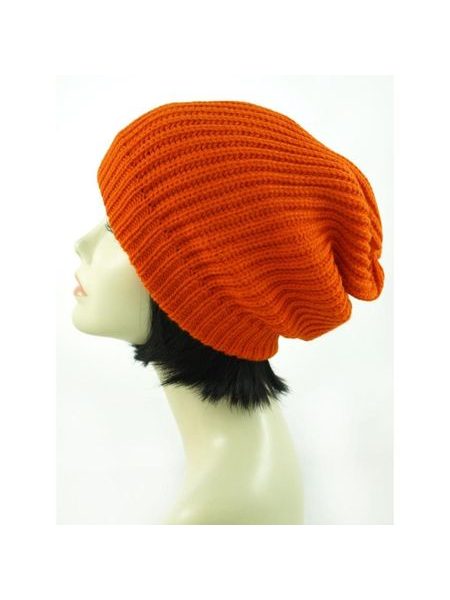 Dámská spadlá čepice cihlová