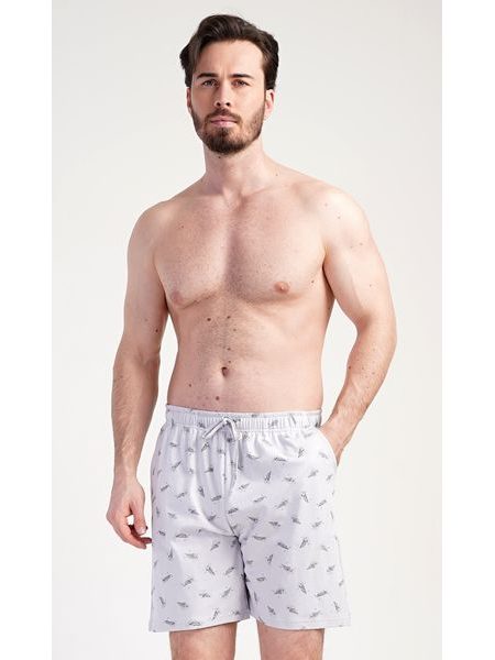 Pánské pyžamové šortky Aleš - světle šedá