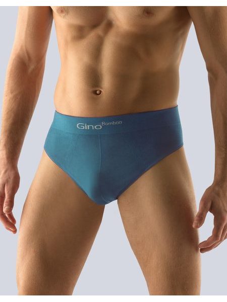 Pánské slipy se širším bokem, širší bok, bezešvé, jednobarevné Bamboo PureLine 51003P - petrolejová