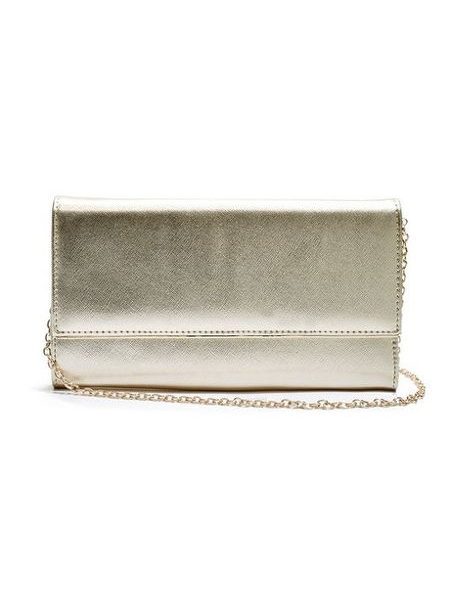 Elegantní crossbody kabelka Guess Metallic Saffiano Clutch zlatá