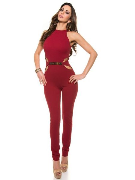 Dámský burgundy overal