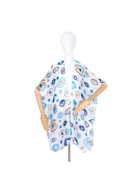 Hezké bílé pareo s motivy