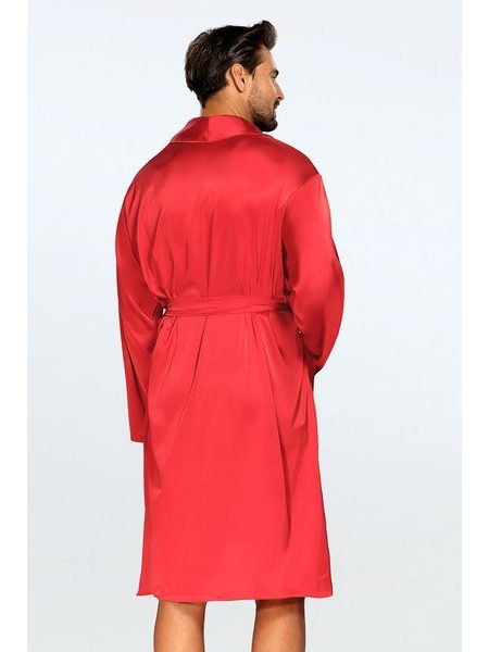 Pánský saténový župan Lukas červený