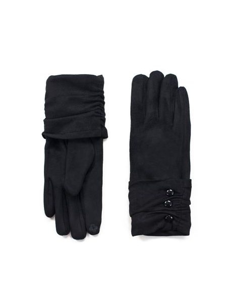 Elegantní rukavice s knoflíčky červené