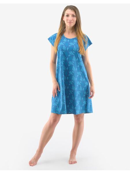 Košilka noční dámská krátký rukáv 19130P - petrolejová dunaj