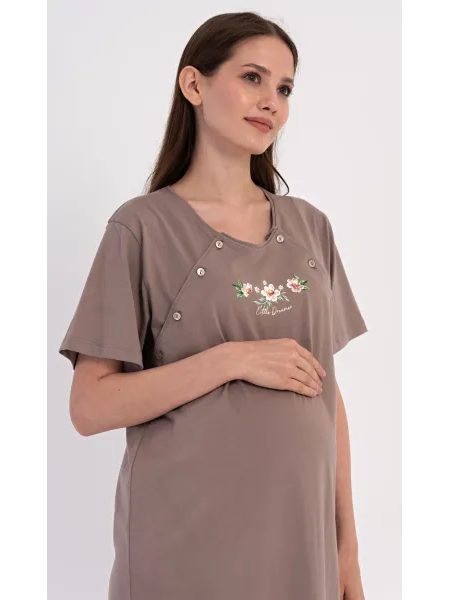 Dámská noční košile mateřská Nikola - lososová