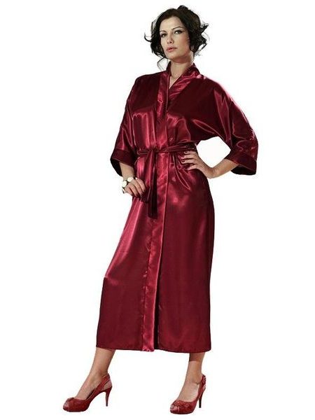 Saténový župan 130 bordó