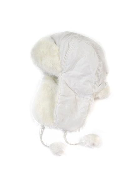 Kožíšková ušanka bílá