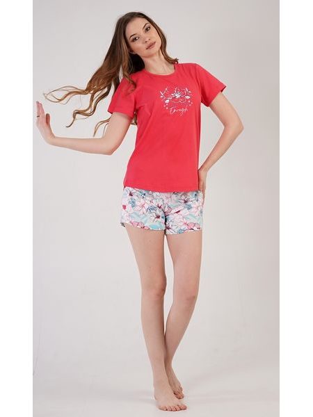 Dámské pyžamo šortky Ellie - světle tyrkysová