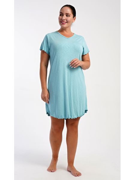 Dámská noční košile s krátkým rukávem Sabrina - mentolová