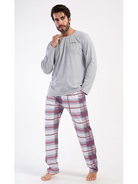 Pánské pyžamo dlouhé Marek - šedá