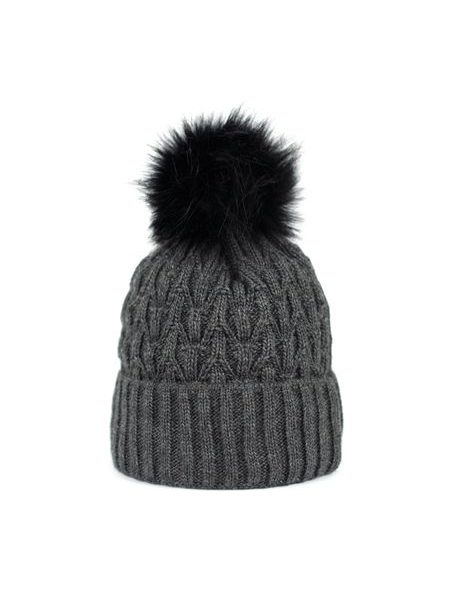 Čepice bordó s bambulí