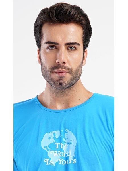 Pánské pyžamo dlouhé Matěj - modrá