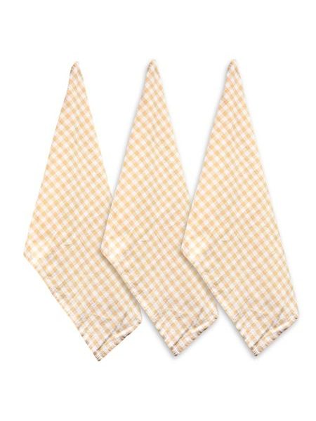 Sada 3 utěrek 50*70 cm, béžové káro