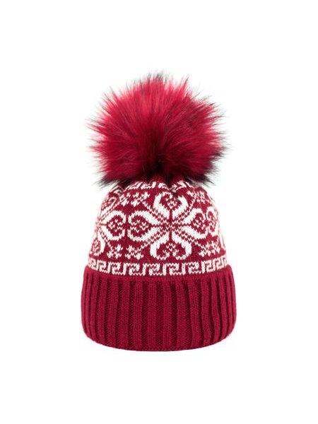 Čepice Prosincové ráno červená