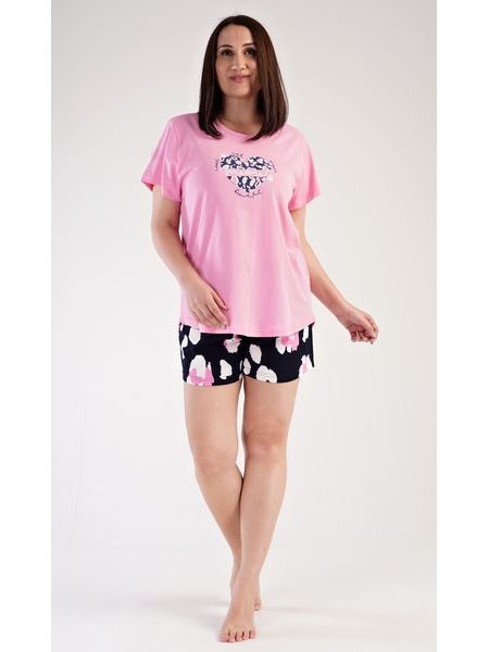 Dámské pyžamo šortky Jana - světle růžová