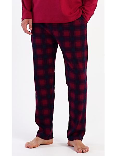 Pánské pyžamo dlouhé Good mood - vínová