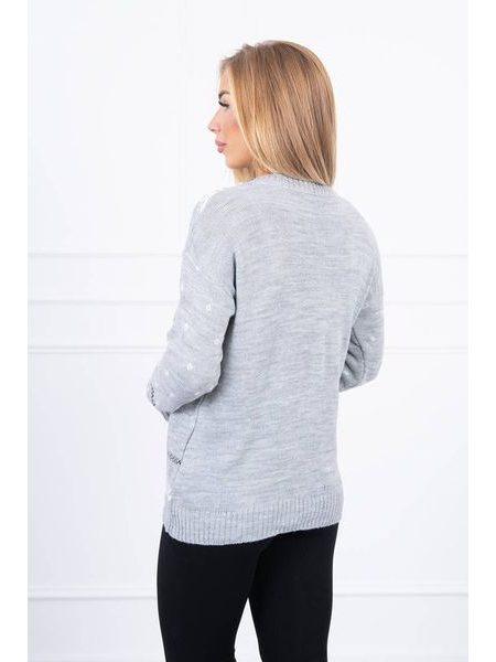 Šedý vánoční svetr se soby