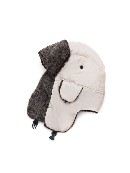 Béžová moderní ušanka