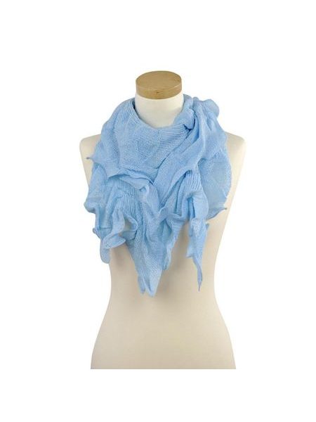 Vlnitý šátek světle modrý