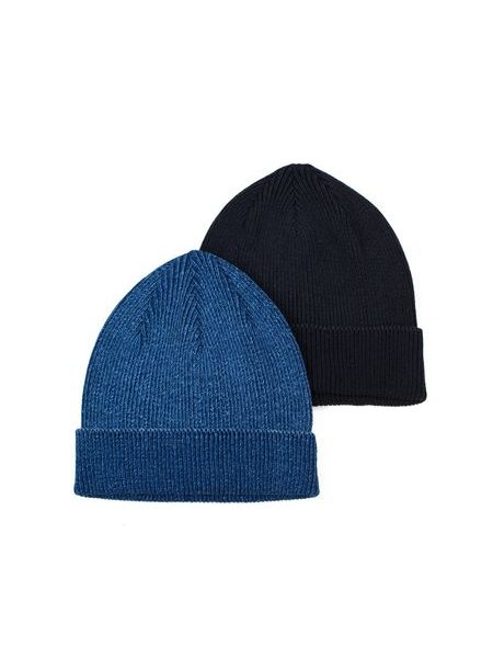 Modrá žebrovaná čepice