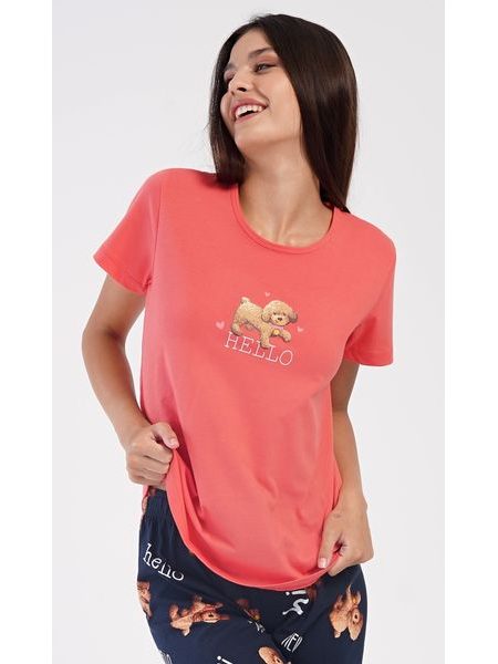 Dámské pyžamo kapri Dominika - oranžová