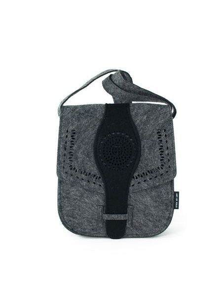 Filcová dvoubarevná kabelka černá