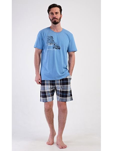 Pánské pyžamo šortky Felix - modrá