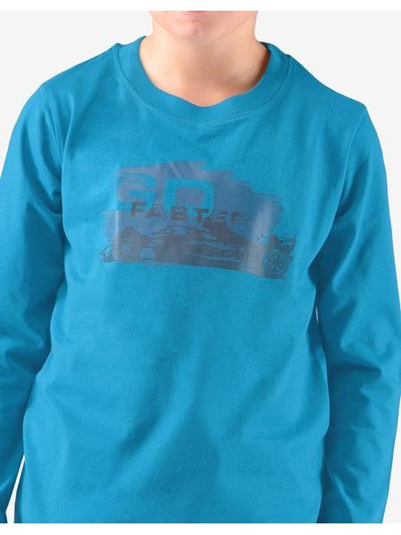 GINA dětské pyžamo dlouhé chlapecké 69003P - měsíc petrolejová