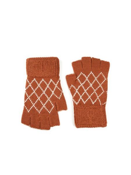 Dlouhé palčáky z příze oranžové