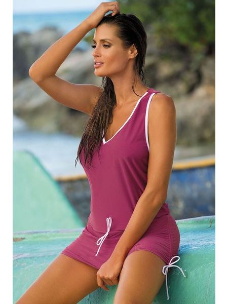 Plážové šaty MARKO 59626 bordeaux