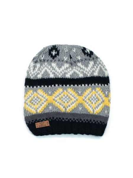 Unisex čepice se skandinávským vzorem šedá