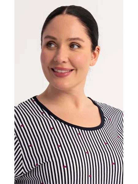 Dámské domácí šaty s krátkým rukávem Sofie - tmavě modrá
