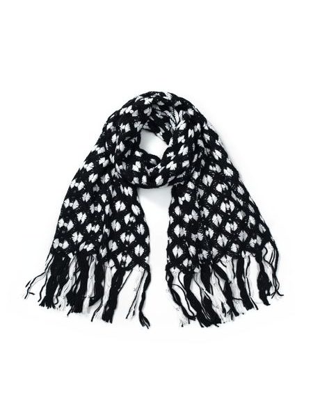 Pletená černobílá šála