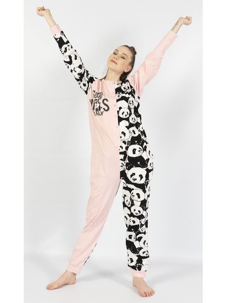 Dámský overal Good vibes - světle růžová