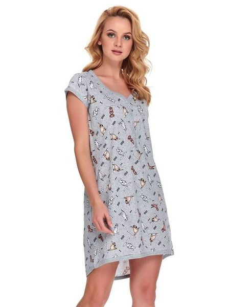 Dámská noční košile Doga yoga šedá