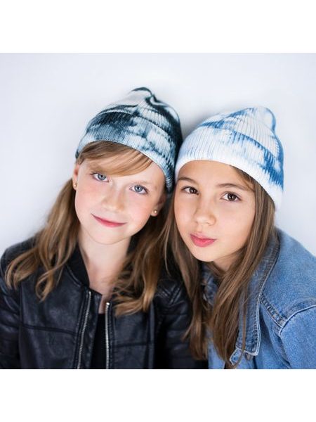 Zimní čepice pro děti oranžovo-bílá