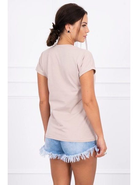 Tričko "COCO" s krátkým rukávem, béžová