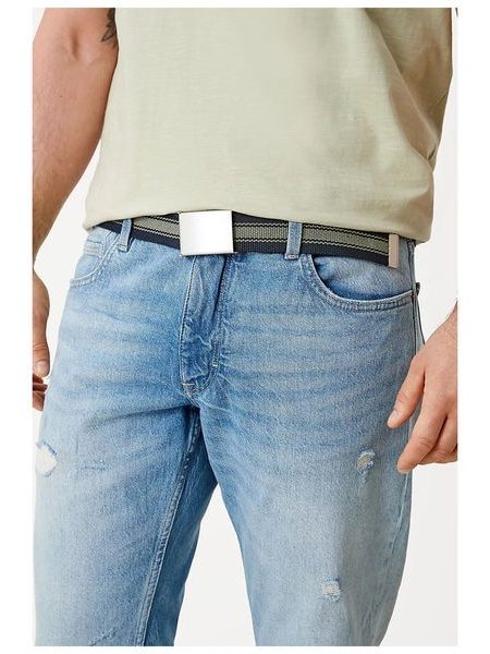 Pánský opasek s.Oliver modrozelený