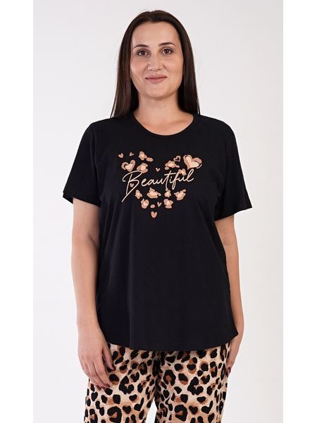 Dámské pyžamo kapri Beautiful - černá