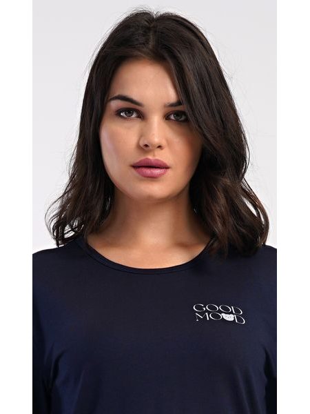 Dámské pyžamo dlouhé Emma - tmavě modrá