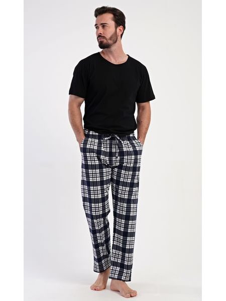 Pánské pyžamové kalhoty Lukáš - tmavě modrá
