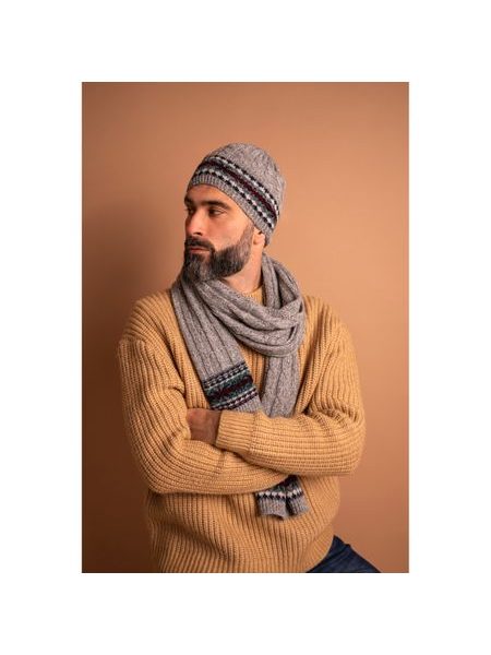 Čepice, šála - světlešedá